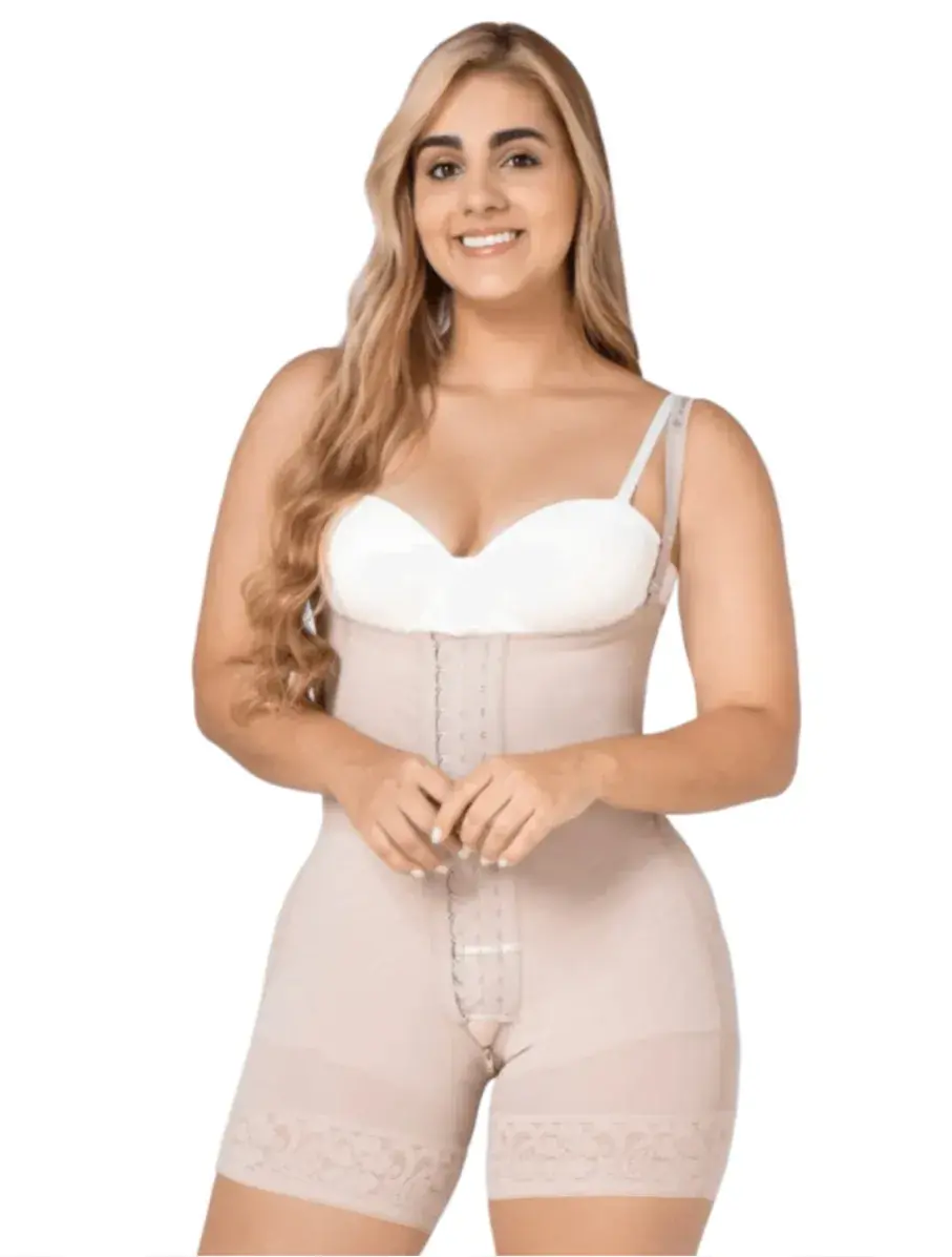 Faja beige straple alta compresion